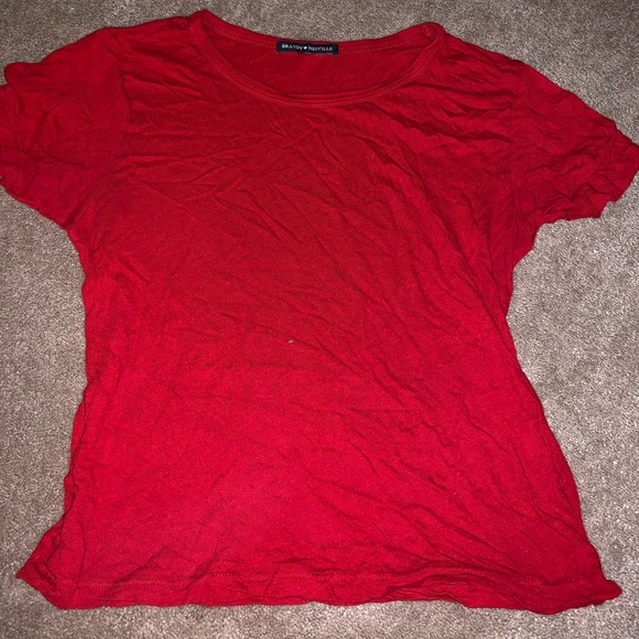 plain red tee